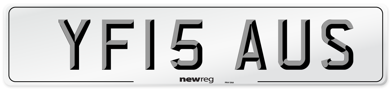 YF15 AUS Number Plate from New Reg
